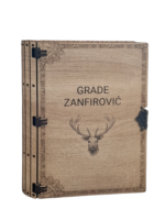 Drvena knjiga kutija sa flašom - Slika 3